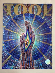 Tool Limited Foil Concert Poster SE xxx/850 Cleveland Ohio 2022 Alex Grey Rare.