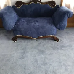 Victorian fainting couch. Both arms are adjustable. Height is apparently 36. Length is is approximately 54. With both...