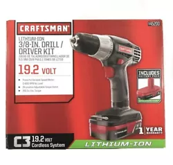 Craftsman 45200 19.2V Lithium Ion Drill Driver Kit.