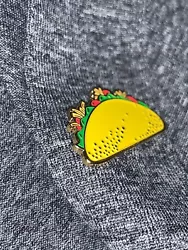 Taco enamel Pin Golden TACO SUPREME. Novelty taco pin. Highest quality pin, feels heavy and sturdy. Brand new, each is...