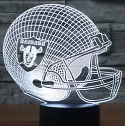 🏈🏈 NFL Las Vegas Raiders Football Helmet 3D Light 🏈🏈.