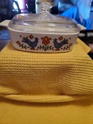One quart corning ware country festival casserole dish with cover was made in 1975 only. It is the only pattern i know...