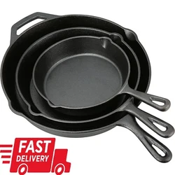 (1) The Ozark Trail 3 Piece Cast Iron Skillet Set is made of durable cast iron that will last for generations. 4)All...