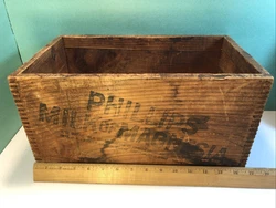 Scarce antique crate, approximately 14 1/2 x 8 1/2, for7 inch bottles. Hard to read, but stamped made in Glenbrook (...