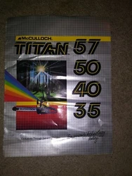 McCulloch Titan Chainsaw Brochure. Condition is 