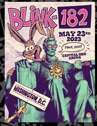 Blink 182 DC Poster Capital One Arena Washington D.C. Concert 2023 Tour Burrito.