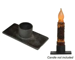 Great way to display LED tapers in your windowsill or narrow spaces. Narrrow Black Iron Taper Holder. The opening to...