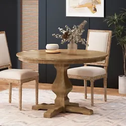 The round tabletop allows for cozy, intimate gatherings, while the refined pedestal base gives the table a hint of...