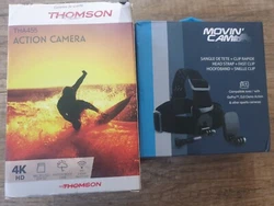 Camera Gopro THOMSON THA455 avec boîtier étanche et accessoires voir photos.  Type de caméra  Cam sport / action cam...