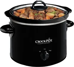 Crock-Pot 2 Quart Round Manual Slow Cooker, Black.