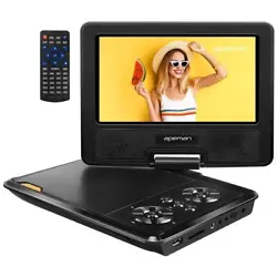 · Supports USB/SD Card : The portable DVD player for car supports USB/SD cards. · 6 Hours Lasting Long Battery : The...