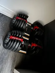 Bowflex SelectTech 552 Adjustable Dumbbells - ‎Black/Gray/Red (Set of 2). Very lightly used. Because the item is so...