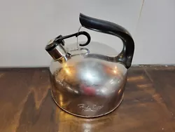 Vintage Paul Revere Ware 1801 Copper Bottom WhIstling Tea Kettle f95-C KOREA 2qt.