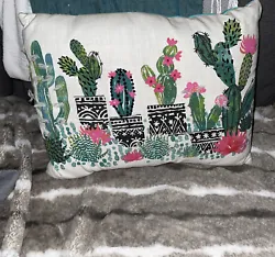 south west cactus garden Couch pillow.