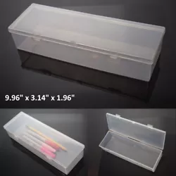 1x Large Clear Rectangle Plastic Storage Organizer Container Box Hinged Lid DIY Screws Jewelry Tools Travel Arts Crafts...