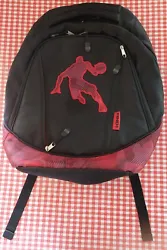 Nice pre-owned backpack. Black w/ red outline of sportsman. Clean No stains or rips. See pics