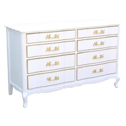 1970s French Provincial Dresser of Eight Drawers by Permacraft.