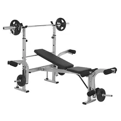 The multifunctional squat rack has sufficient filling and heavy-duty steel structure, which can provide stability for...