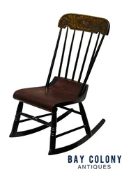 This is a really choice example with a wonderful undisturbed folk art painted surface, comfortable shaped seat, &...