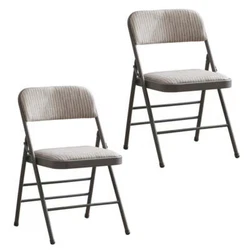 These portable folding chairs will accommodate extra guests during indoor and outdoor events. - riveted steel...