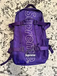 Supreme FW18 Fall Winter 2018 Purple Backpack.