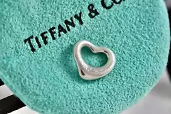 Tiffany & Co. Elsa Peretti Silver Mini Open Heart 11mm Pendant. Hallmark: Tiffany & Co. 925.