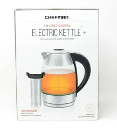 Brewing your favorite hot beverage has never been easier than it is with the Chefman 1.8L Digital Electric Glass Kettle...