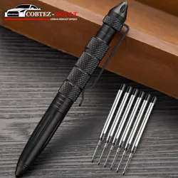 The tactical pen cap is made of tungsten steel, and the pen body is made of aerospace grade aluminum, which has...