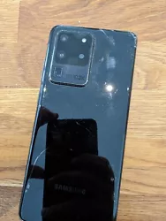 Samsung Galaxy S20 Ultra 5G SM-G988B/DS - 128 Go - Cosmic Black (Désimlocké).... Écran et façade très abîmé mais...