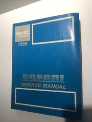 GMC Truck 1992 Safari Factory Shop Service Manual Book Used.