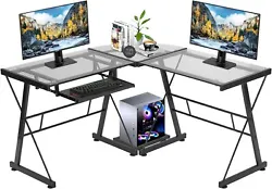 Our l-shaped desk designed with adjustable leg pads for different height need, to keep the desk stable balance on the...