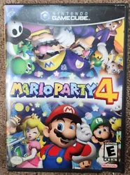 Mario Party 4 (Nintendo GameCube, 2002).  CIB  Minor damage to the plastic on the outside of the case.   Very minimal,...