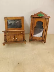 They are not in perfect shape but theyre fantastic one of a kind miniatures. The cabinet door swings open when its...
