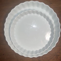 2 Quiche Baker Plates. Size: 10 1/2