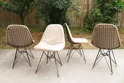 Set of 4 early Herman Miller DKR-1 chairs. They work though for now, and might make for a good map if you wanted to...