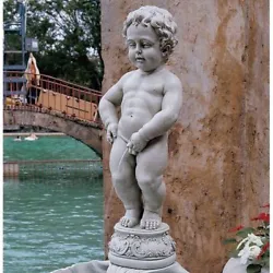 Outdoor Peeing Boy Statue Water Fountain This Outdoor Peeing Boy Statue is cast in quality designer resin, finished in...