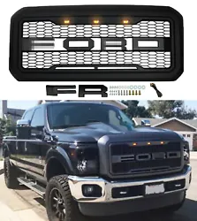 For 2011-2016 Ford F250 F350 Super Duty Front Grille Raptor Style Grill Black. For2011 2012 2013 2014 2015 2016 FORD...