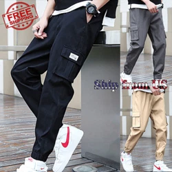 Mans Fashion Casual Cargo Joggers Pants Multi Pockets Chino Combat Trousers US. Quality Fashion Light Weight Casual...