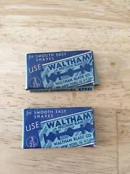 Vintage, Waltham Blade, Double Edge, Surgical Steel, Razor Blades 2 Packs Of 5. Please see photos