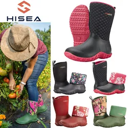 HISEA Unisex Ankle Rain Boot Drawstring Waterproof Insulated Garden Work Shoes. HISEA Unisex Waterproof Rain Boots Low...