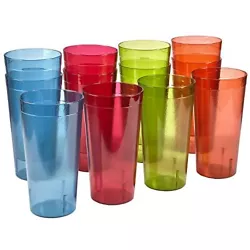 100% Made in USA and made with 100% safe BPA-FREE material. These tumblers stack easily to save space in self service...