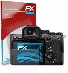 Ultra-transparent et à revêtement dur: atFoliX 3 x FX-Clear Protecteur décran pour Sony Alpha a7S III - Made in...