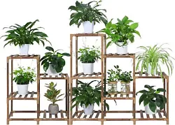 You can use our products with no worry. 【Indoor & Outdoor Plant stand】Tiered plant stand in simple and natural...