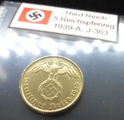These coins have the Reich Eagle with Swastika on the front. Our custom labeled Third Reich coins in Guardhouse...