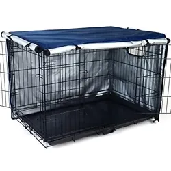Pet crate cover easy to use, entrance flap on both sides which is linked by a zipper to open the two side door of dog...