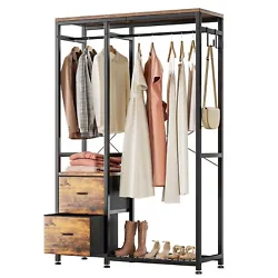 Organizing clothes well without losing style, and occupying a small ground surface. 【Ample Storage Space】Have zero...