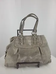 Coach Taupe Leather Croc Print Hobo Bag. Style Code: K0982-14601. Label: Coach. Hours of operation Condition: Good...