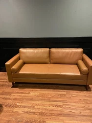 Firm Leather Sofa.