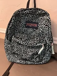 JANSPORT TEAL AND BLACK VELVET BACKPACK, good used condition. Please see pictures.