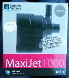 MaxiJet MJ 1000. Aquarium System. Silencieuse, polyvalente, entretien réduit. Rejet orientable étanche.